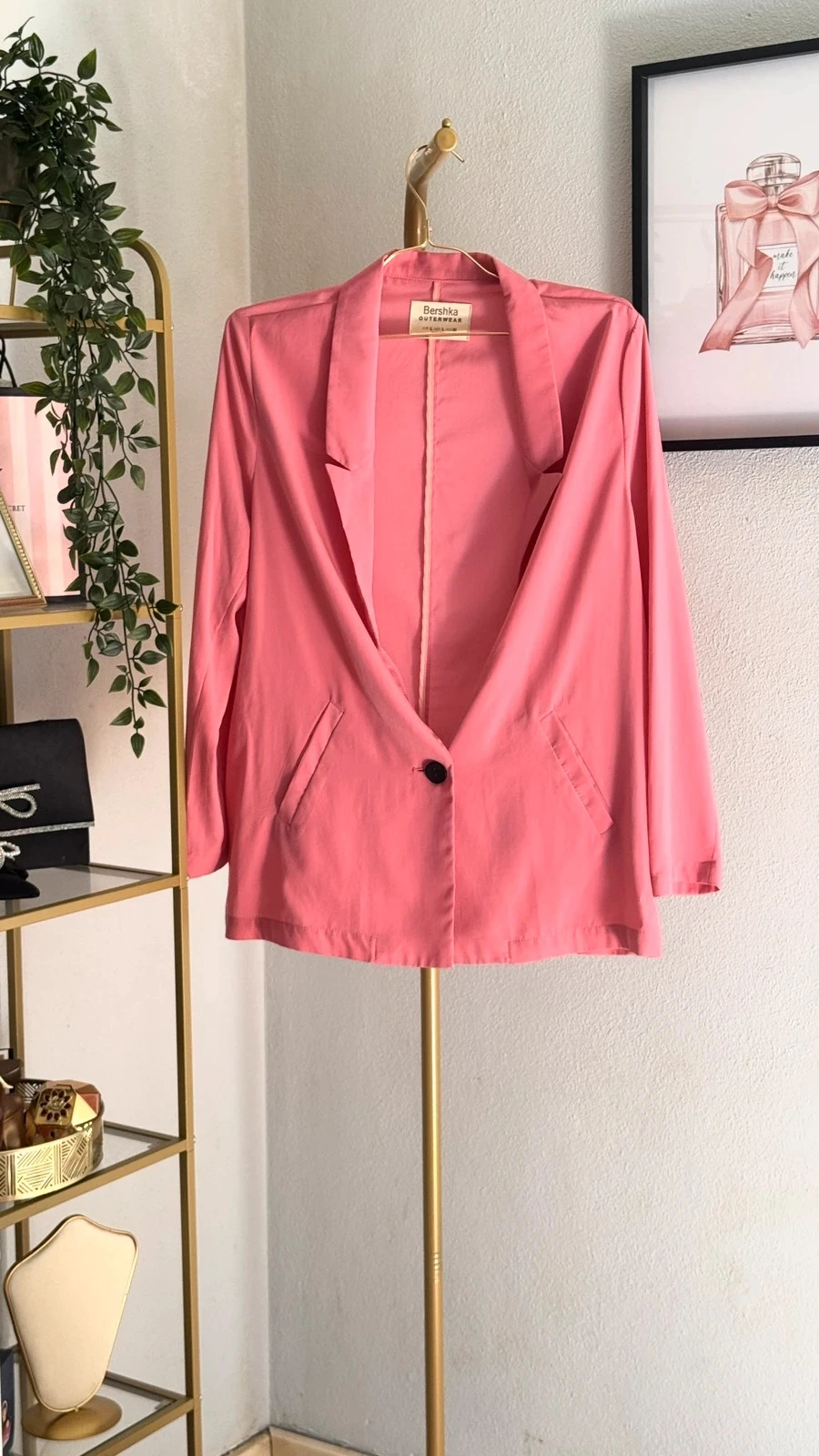 Lindo Blazer Rosa Elegante Bershka • L • TNC42